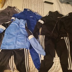 5 Adidas sweat suits size 5t